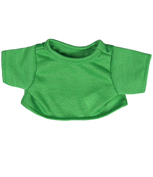 Brown Patches Bear 8 Inch with Green T-Shirt – Plush Toy Outfit