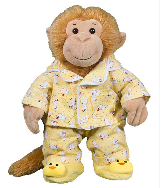 Yellow Chicken Jammies w/Slippers 8 Inch