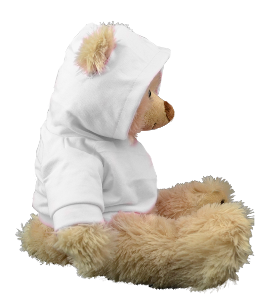 White Hoodie for 16 Inch Plush Toys  – Cozy Sweatshirt for Stuffed Animals