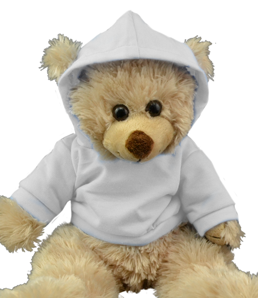 16-Inch White Hoodie for Stuffed Animals – Soft & Cozy Plush Toy Sweatshirt