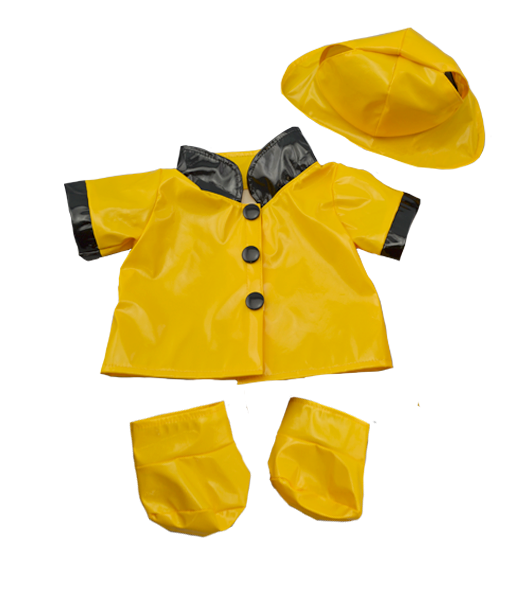 Yellow Rain Slicker w/Hat & Boots 16 Inch