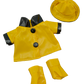 Brown Patches Bear 8 Inch Plush with Yellow Rain Slicker, Hat & Boots