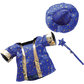 Brown Patches Bear 8 Inch Plush with Wizard Costume & Wand