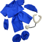 Brown Bear 8 Inch Plush with Dark Blue Scrubs Outfit
