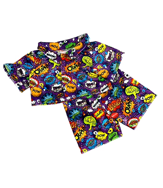 Purple Super Hero PJ's 16 Inch