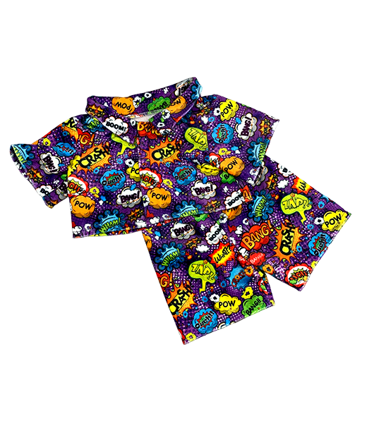 Purple Super Hero PJ's 8 Inch