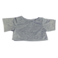 Brown Bear 8 Inch Plush with Grey T-Shirt Outfit