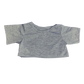 Brown Patches Bear 8 Inch with Grey T-Shirt – Plush Toy Outfit