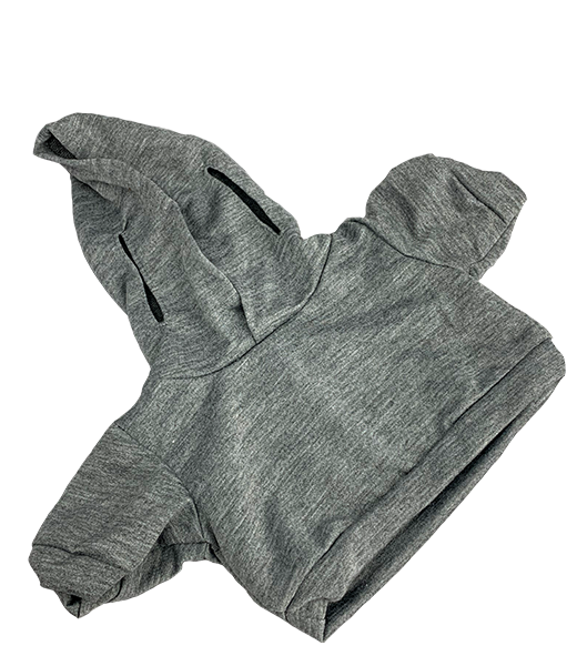 Grey Hoodie – 16 Inch Plush Toy Outfit for Teddy Bears & Stuffed Animals
