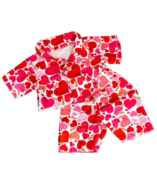 Brown Bear 8 Inch Plush with Love-Themed Pajamas