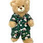 Green Festive Puppies and Kitties PJ's 16 Inch