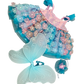 Brown Bear 8 Inch Plush with Floral Butterfly Dress & Wings
