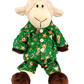 Green Reindeer Pj's 16 Inch