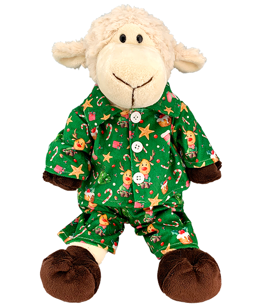 Green Reindeer Pj's 8 Inch