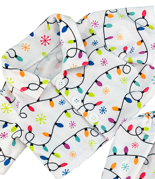 Christmas Lights Pj's 8 Inch