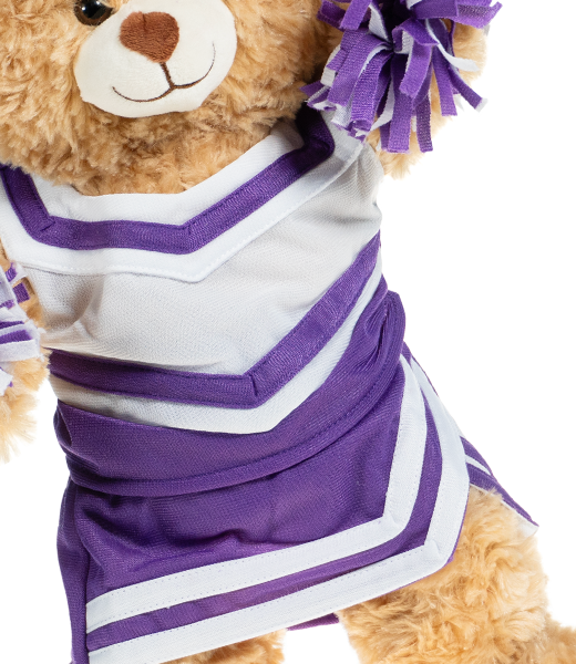 Purple and White Cheer Uniform 16 Inch