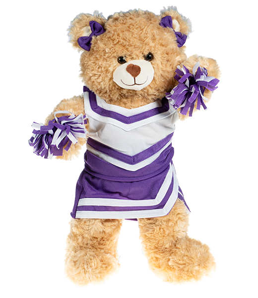 Purple and White Cheer Uniform 16 Inch