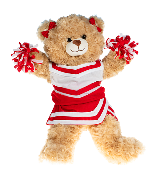 Red and White Cheer Uniform 16 Inch