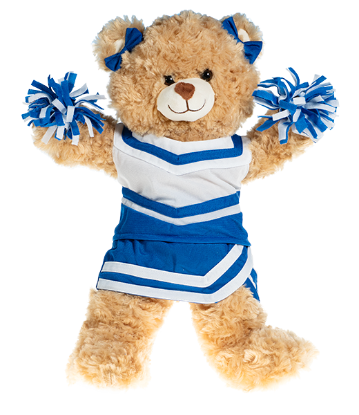 Royal and White Cheer Uniform 8 Inch