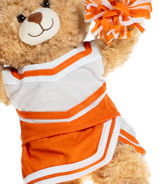 Orange and White Cheer Uniform 16 Inch