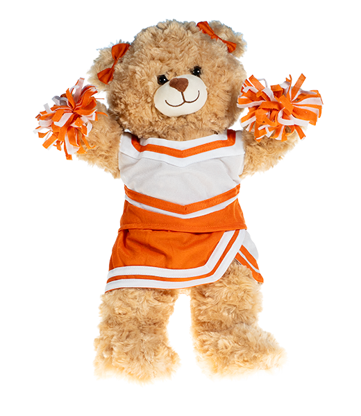 Orange and White Cheer Uniform 16 Inch