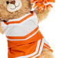 Orange and White Cheer Uniform 8 Inch