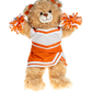 Orange and White Cheer Uniform 8 Inch