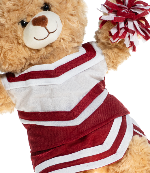 Maroon and White Cheer Uniform 16 Inch