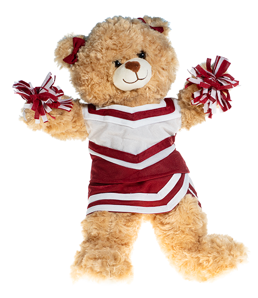 Maroon and White Cheer Uniform 16 Inch