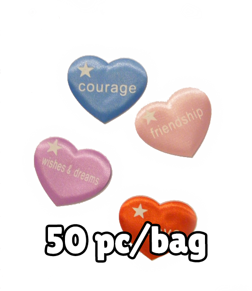 Colorful Heart Inserts (50 qty/bag)