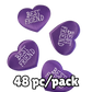 Purple Best Friends Heart Inserts (Pack of 48)