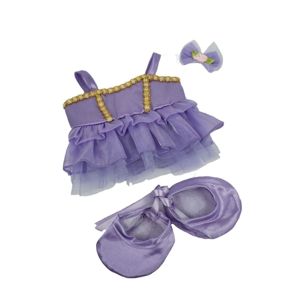 Purple Ballerina Dress for 8-inch Stuffed Toy – Ballet Plush Outfit