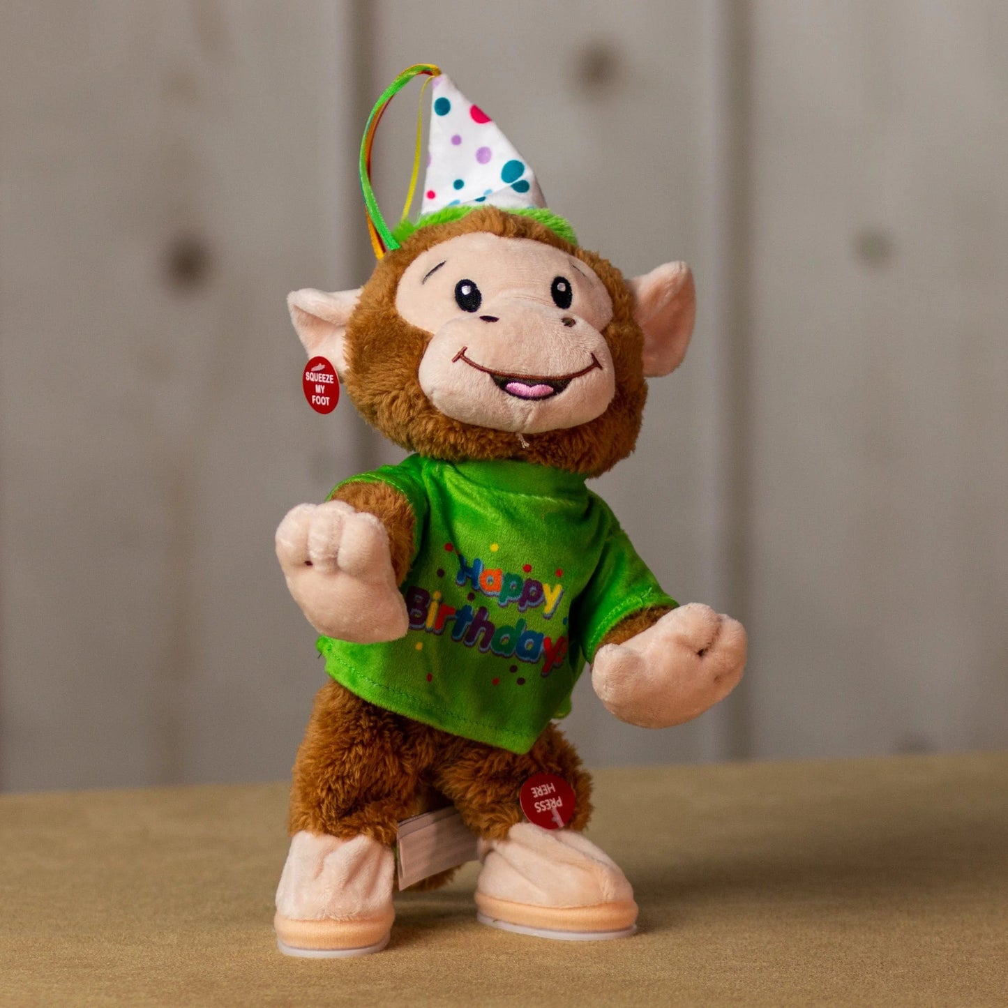 10.5 Inch Birthday Bash Monkey Plush Toy – Fun Musical Stuffed Animal