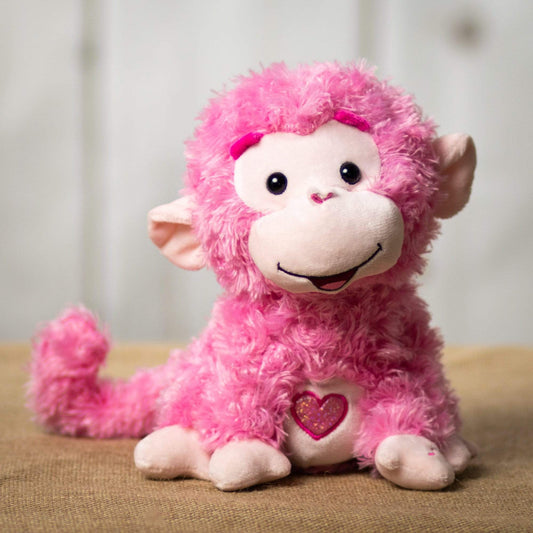 “Singing Pink Monkey Plush Toy 10 Inch – Soft Stuffed Animal”