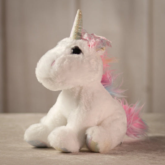 10 Inch White Bella Unicorn - Magical & Soft Plush Toy