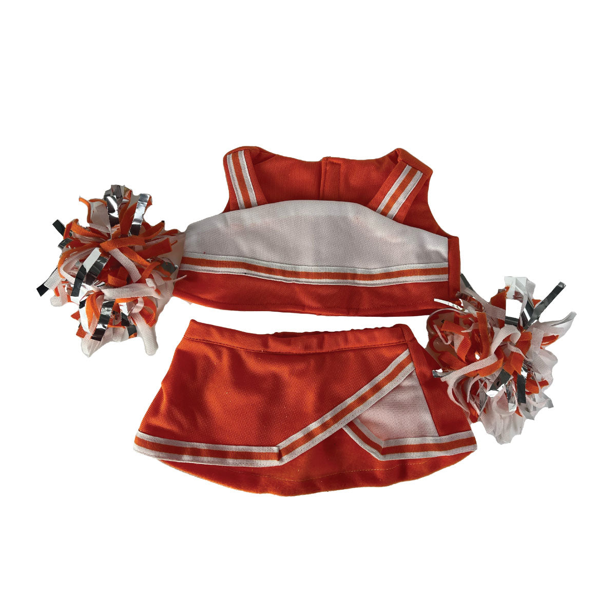 Orange & White Cheerleader Outfit for 16-Inch Stuffed Animals – Sporty Dress-Up