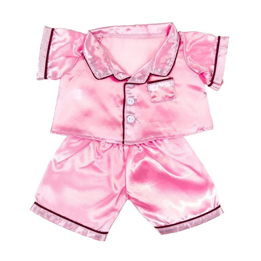 16-inch pink satin pajamas outfit for stuffed toy – soft and silky sleepwear for teddy bears