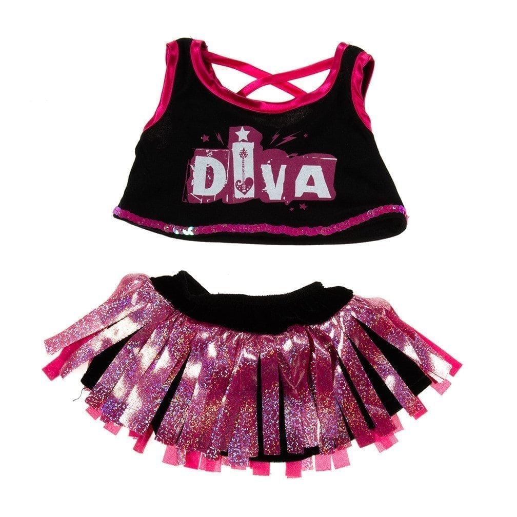 16-Inch Diva Girl Outfit for Stuffed Animals – Trendy Teddy Bear Clothes