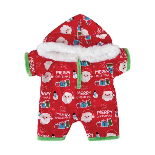 Holiday Red Fleece Hoodie for Plush Toys (16 Inch) – Soft & Cozy Outfit