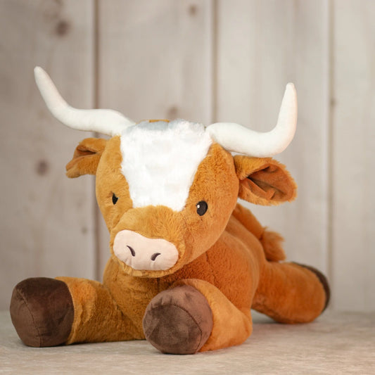 26 Inch Longhorn Plush Toy – Large Laydown Stuffed Animal for Kids & Gifts