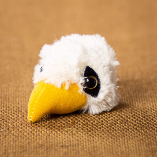 3 Inch Plush Eagle Head – Mini Stuffed Animal Keychain for Kids & Gifts