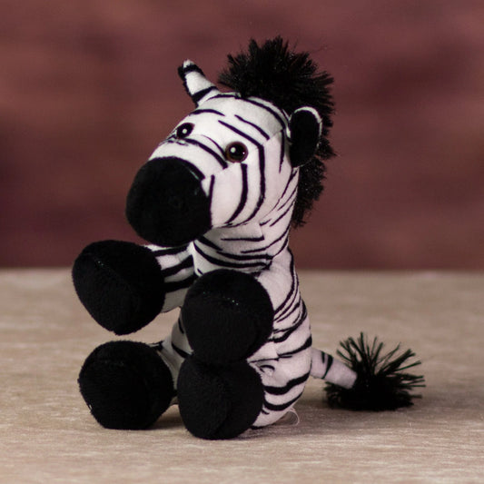 5 Inch Beanpal Zebra Plush Toy – Soft Stuffed Animal for Kids & Collectors