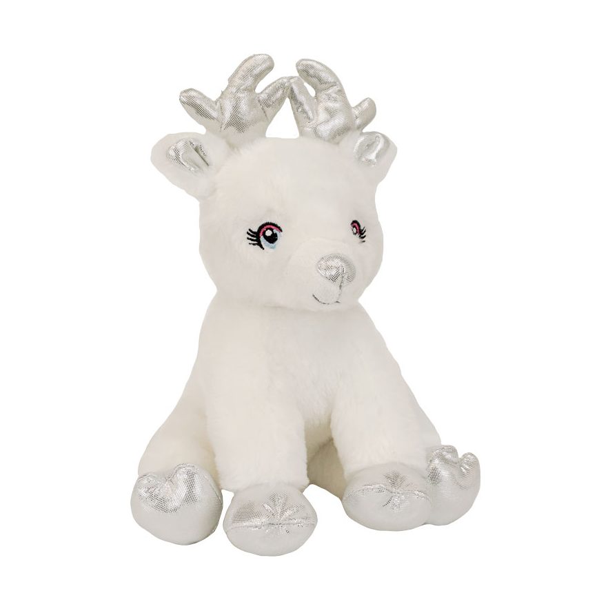 Snowflake the Reindeer 8-Inch Plush Toy – Soft, Sparkly Reindeer for Christmas and Valentine’s Day