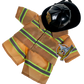 Brown Bear 8 Inch Plush with Firefighter Uniform