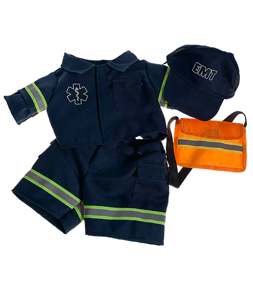 Brown Patches Bear 8 Inch with EMT Uniform – Plush Toy Outfit