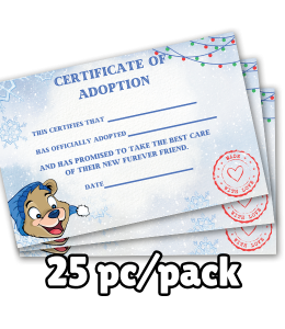 Winter Adoption Certificates – Personalized Plush or Pet Gift