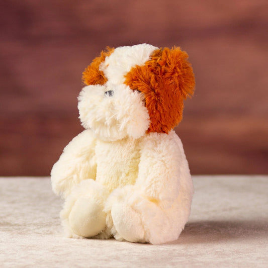 7 Inch Small Fluffy Bulldog Plush – Soft Cuddly Stuffed Dog Toy
