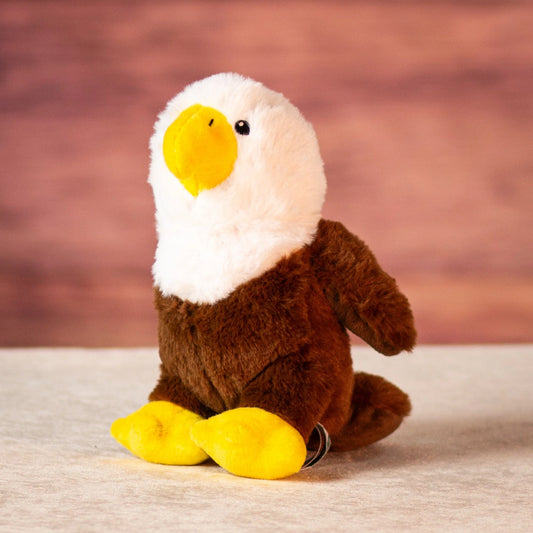 7 Inch Small Recycled Bald Eagle Plush Toy – Stuffed Animal for Kids & Collectors