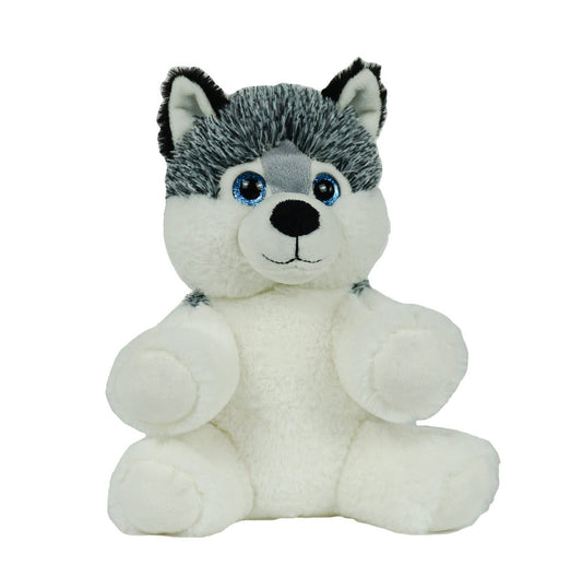 Husky Dog 8 Inch Stuffed Toy with ice blue eyes