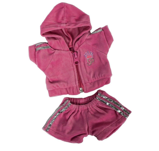 Pink Jogging Outfit for 8-Inch Plush Toy – Hoodie & Jogger Pants Set